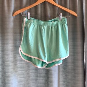 Mint green athletic shorts